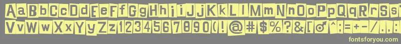 Shinji Font – Yellow Fonts on Gray Background