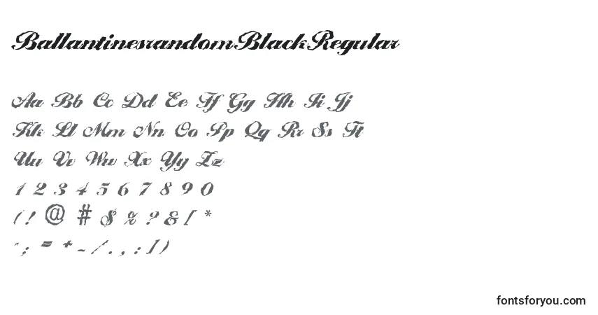 Schriftart BallantinesrandomBlackRegular – Alphabet, Zahlen, spezielle Symbole