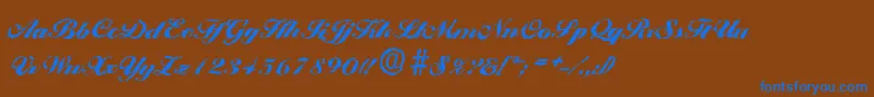 Czcionka BallantinesrandomBlackRegular – niebieskie czcionki na brązowym tle