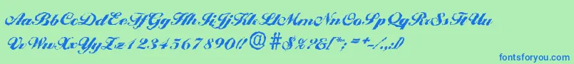 Подробнее о шрифте BallantinesrandomBlackRegular Шрифт BallantinesrandomBlackRegular – синие шрифты на зелёном фоне