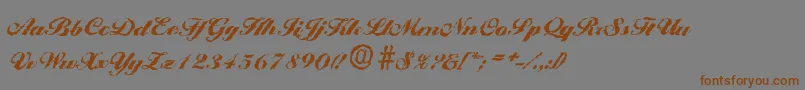 Weitere Informationen zur BallantinesrandomBlackRegular-Schriftart BallantinesrandomBlackRegular-Schriftart – Braune Schriften auf grauem Hintergrund