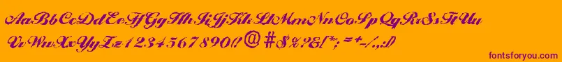 More about BallantinesrandomBlackRegular Font BallantinesrandomBlackRegular Font – Purple Fonts on Orange Background