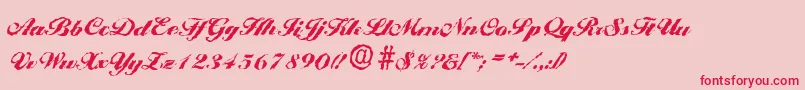 BallantinesrandomBlackRegularフォントについての詳細 フォントBallantinesrandomBlackRegular – ピンクの背景に赤い文字