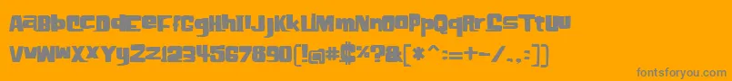 Elhombre Font – Gray Fonts on Orange Background