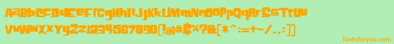 Elhombre Font – Orange Fonts on Green Background