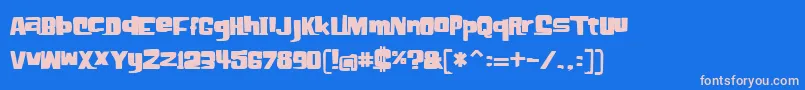 Шрифт Elhombre – розовые шрифты на синем фоне