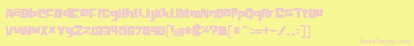 Elhombre Font – Pink Fonts on Yellow Background