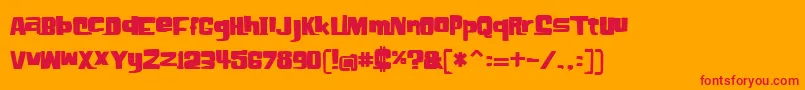 フォントElhombre – オレンジの背景に赤い文字