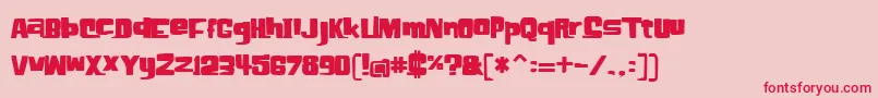 フォントElhombre – ピンクの背景に赤い文字