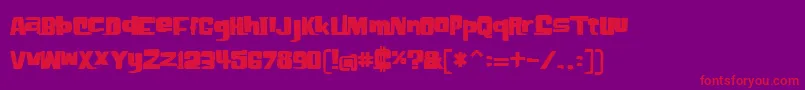 Elhombre Font – Red Fonts on Purple Background