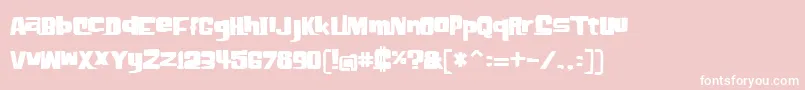 Elhombre Font – White Fonts on Pink Background