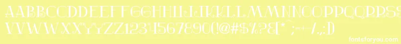 Nostalgic Font – White Fonts on Yellow Background