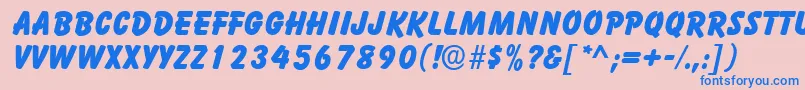 BalloonRegular Font – Blue Fonts on Pink Background