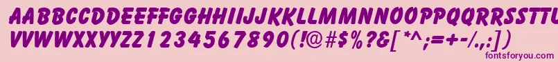 BalloonRegular Font – Purple Fonts on Pink Background