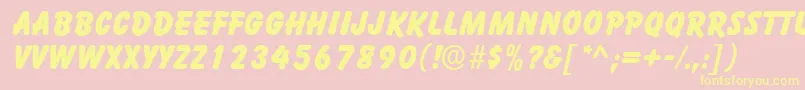 BalloonRegular Font – Yellow Fonts on Pink Background