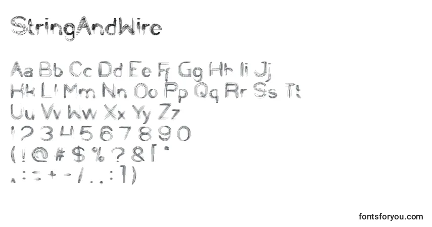 Шрифт StringAndWire – алфавит, цифры, специальные символы