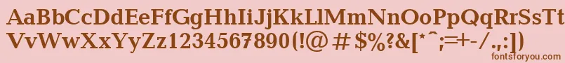 Blt75C Font – Brown Fonts on Pink Background
