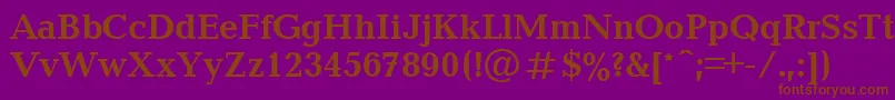 Blt75C Font – Brown Fonts on Purple Background