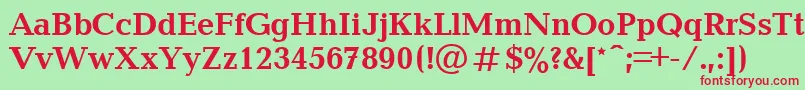 Blt75C Font – Red Fonts on Green Background