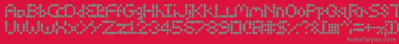 13Inka Font – Gray Fonts on Red Background