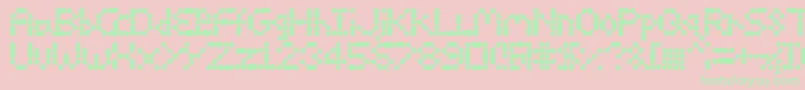 13Inka Font – Green Fonts on Pink Background