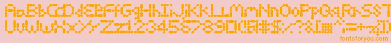 13Inka Font – Orange Fonts on Pink Background