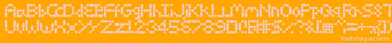 13Inka Font – Pink Fonts on Orange Background