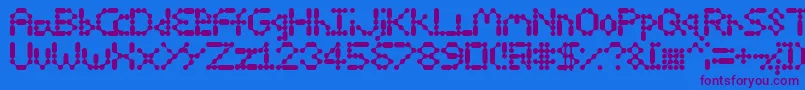 13Inka Font – Purple Fonts on Blue Background