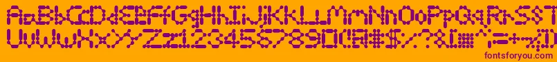 13Inka-Schriftart – Violette Schriften auf orangefarbenem Hintergrund