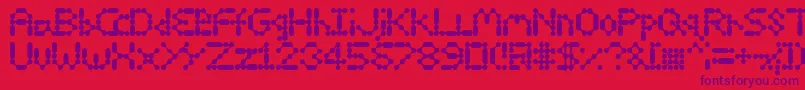 13Inka Font – Purple Fonts on Red Background