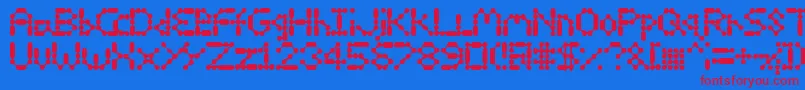 13Inka Font – Red Fonts on Blue Background