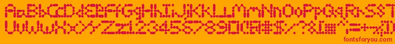 13Inka Font – Red Fonts on Orange Background