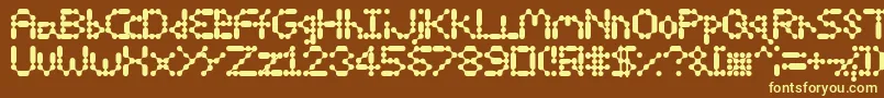 13Inka Font – Yellow Fonts on Brown Background