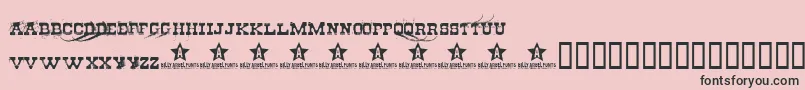 CheapStealer Font – Black Fonts on Pink Background