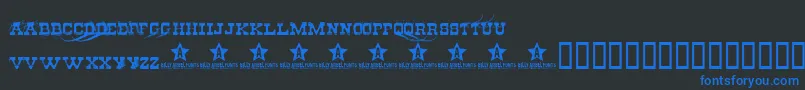 CheapStealer Font – Blue Fonts on Black Background