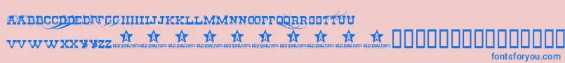 CheapStealer Font – Blue Fonts on Pink Background