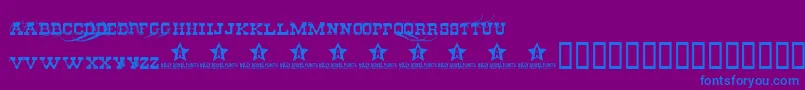 Шрифт CheapStealer – синие шрифты на фиолетовом фоне