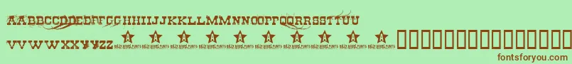 CheapStealer Font – Brown Fonts on Green Background