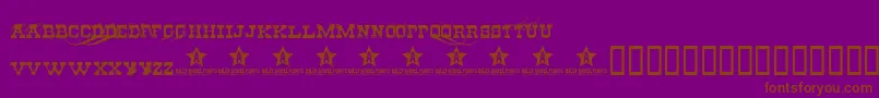 CheapStealer Font – Brown Fonts on Purple Background