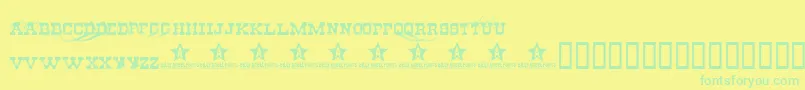 CheapStealer Font – Green Fonts on Yellow Background