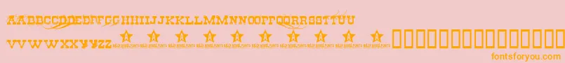 CheapStealer Font – Orange Fonts on Pink Background