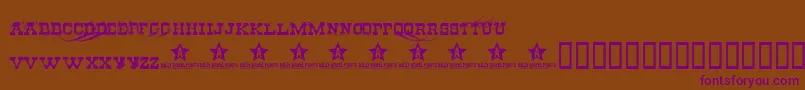 CheapStealer Font – Purple Fonts on Brown Background
