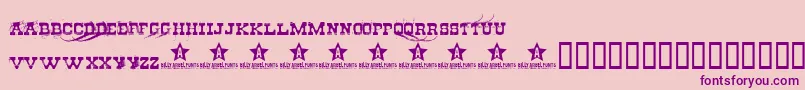 CheapStealer Font – Purple Fonts on Pink Background