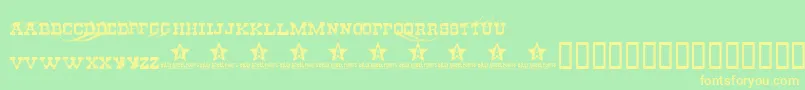 CheapStealer Font – Yellow Fonts on Green Background