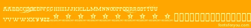 CheapStealer Font – Yellow Fonts on Orange Background