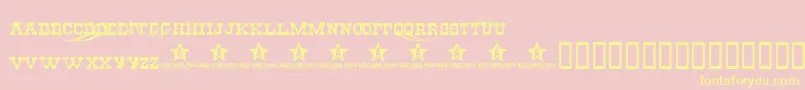CheapStealer Font – Yellow Fonts on Pink Background