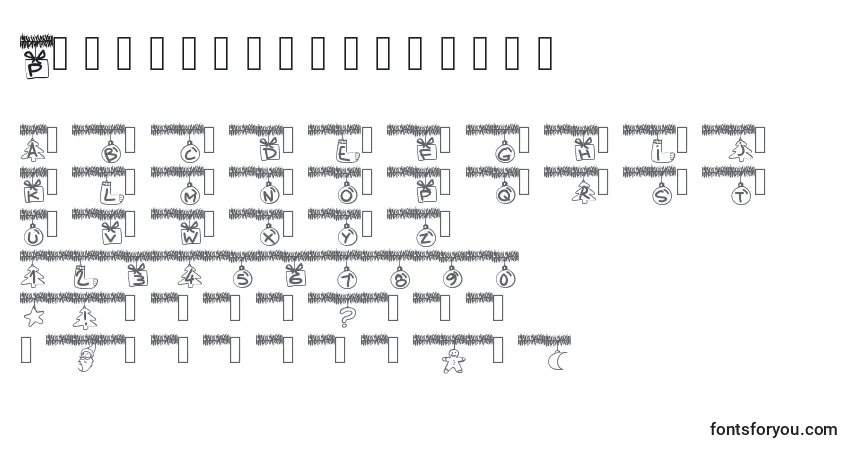 Czcionka Pwchristmastinsel – alfabet, cyfry, specjalne znaki