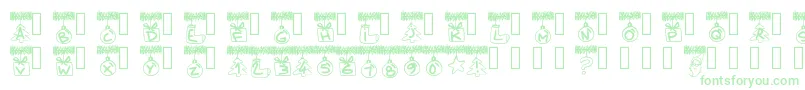 Pwchristmastinsel-Schriftart – Grüne Schriften