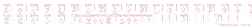 Pwchristmastinsel Font – Pink Fonts on White Background