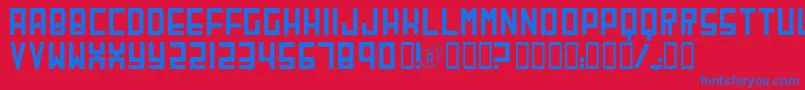 Cherrybomb Font – Blue Fonts on Red Background